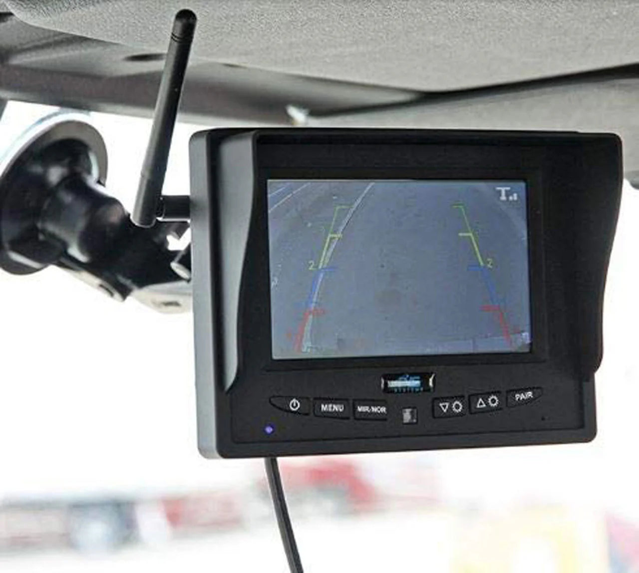 Rear View Safety 5" Wireless Display (2 Ch.), 2 x Wireless Backup Camera, Suction Cup Mount