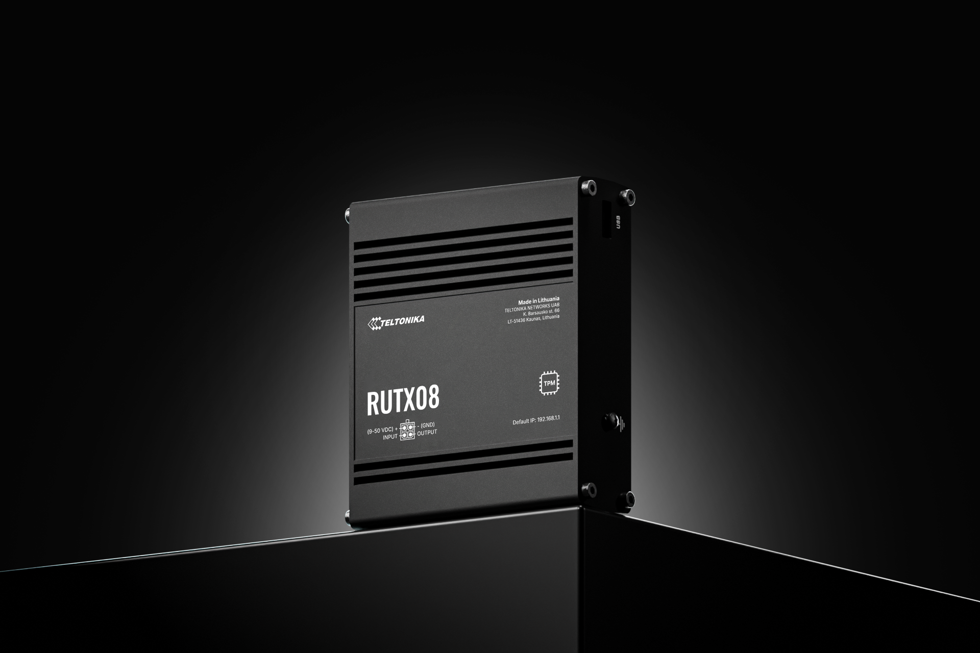Teltonka RUTX08000200 - RUTX08 Industrial Gigabit Ethernet Router, US Power Supply, 4RJ45