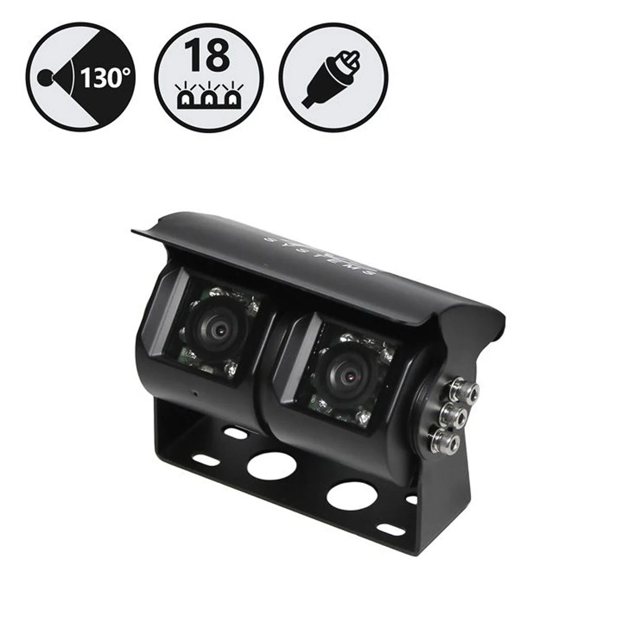 Dual Lens Backup Camera, 2 x 16&