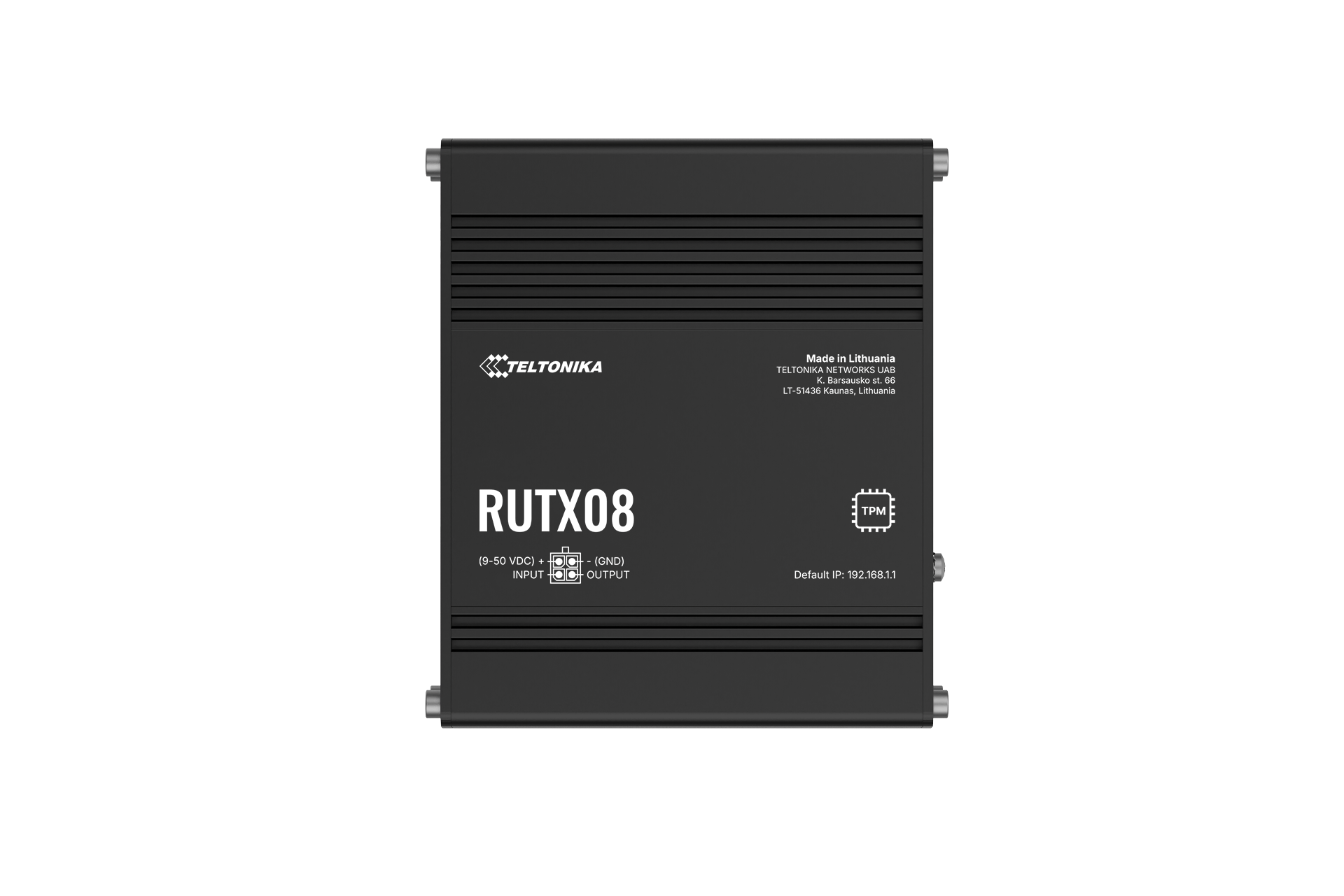 Teltonka RUTX08000200 - RUTX08 Industrial Gigabit Ethernet Router, US Power Supply, 4RJ45