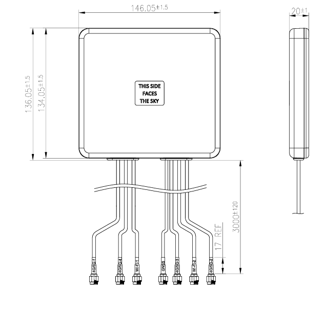 Semtech Antenna – 7-in-1 Flat Panel for XR60